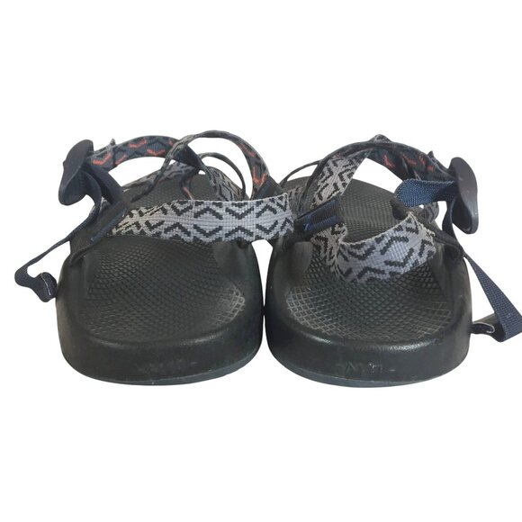Chaco Z/2 Mens Sandals Size 11 Black & White Geometric Pattern Adjustable Strap - Picture 4 of 8